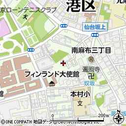 東京都港区南麻布3丁目5周辺の地図