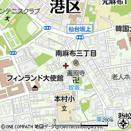 東京都港区南麻布3丁目5-19周辺の地図