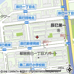 都営辰巳１丁目アパート４２号棟周辺の地図