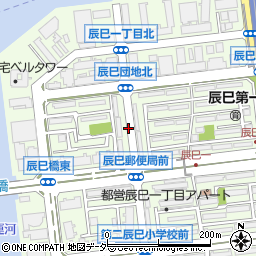 東京都江東区辰巳1丁目周辺の地図