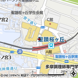 聖蹟桜ヶ丘駅周辺の地図