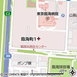 東京都江戸川区臨海町1丁目周辺の地図