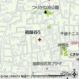 東京都世田谷区祖師谷5丁目周辺の地図