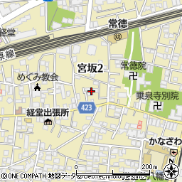 東京都世田谷区宮坂2丁目12周辺の地図