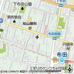 松屋布田店周辺の地図