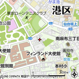 東京都港区南麻布3丁目5-50周辺の地図