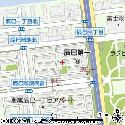 都営辰巳１丁目アパート３６号棟周辺の地図