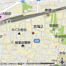 東京都世田谷区宮坂2丁目周辺の地図