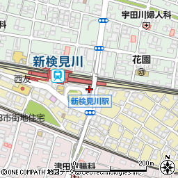 千葉西警察署新検見川駅前交番周辺の地図