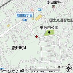 東京都八王子市散田町周辺の地図