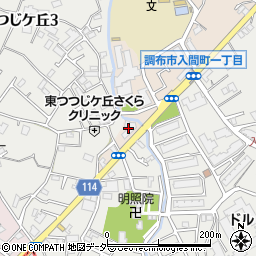 つつじか丘男子学生会館周辺の地図