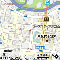 東京都港区芝3丁目周辺の地図