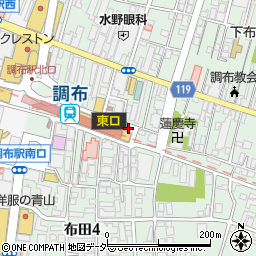 セブンイレブン調布駅東口店周辺の地図
