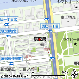 都営辰巳１丁目アパート３０号棟周辺の地図