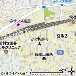 東京都世田谷区宮坂2丁目22-6周辺の地図