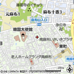 東京都港区南麻布1丁目周辺の地図