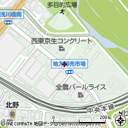 前田道路株式会社　西東京合材工場周辺の地図