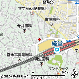 ファミリーマート経堂北店周辺の地図