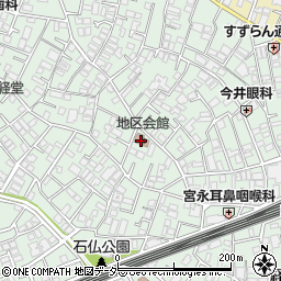 世田谷区経堂地区会館周辺の地図