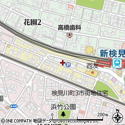 西友新検見川店駐車場周辺の地図