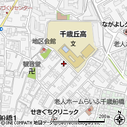 東京都世田谷区船橋3丁目9-12周辺の地図