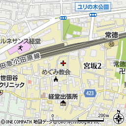 東京都世田谷区宮坂2丁目22-17周辺の地図