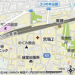 東京都世田谷区宮坂2丁目23周辺の地図
