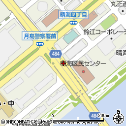 東京都中央区晴海周辺の地図