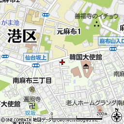 麻布仙台坂ガーデン周辺の地図