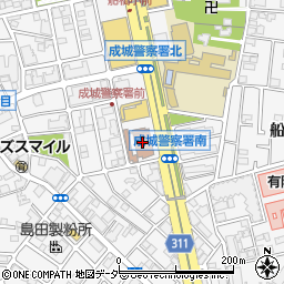 成城警察署周辺の地図