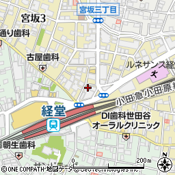 経堂駅前郵便局 ＡＴＭ周辺の地図