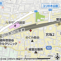 東京都世田谷区宮坂2丁目22-8周辺の地図