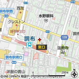 鉄板バル AKICHI 調布店周辺の地図