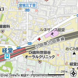 小田急不動産株式会社　経堂店周辺の地図
