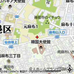 仙台坂周辺の地図