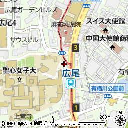 三井住友銀行広尾支店周辺の地図