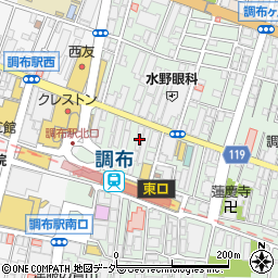 東京都調布市布田1丁目43-2周辺の地図