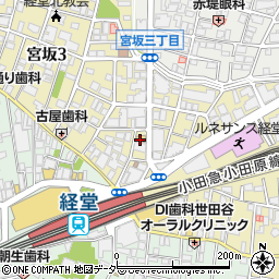 ファミリーマートサンズ経堂駅北店周辺の地図