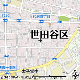 東京都世田谷区代沢4丁目周辺の地図