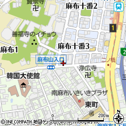 仙台坂 ひむか 麻布十番周辺の地図