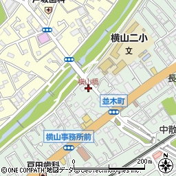 横山橋周辺の地図