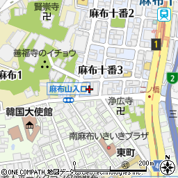 東京都港区麻布十番3丁目10周辺の地図