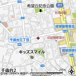 東京都世田谷区千歳台3丁目周辺の地図
