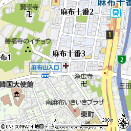 東京都港区麻布十番3丁目10-5周辺の地図