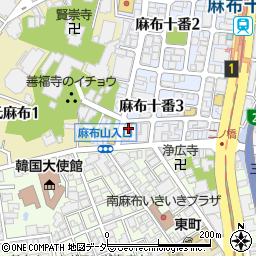 東京都港区麻布十番3丁目10-12周辺の地図
