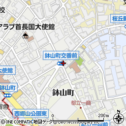渋谷警察署鉢山交番周辺の地図