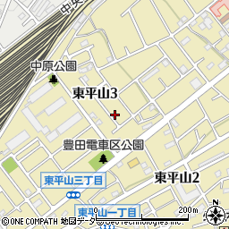 東京都日野市東平山周辺の地図