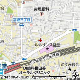 東京都世田谷区宮坂3丁目2-18周辺の地図