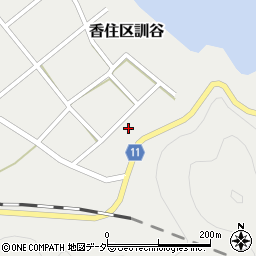 兵庫県美方郡香美町香住区訓谷55周辺の地図