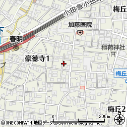 東京都世田谷区豪徳寺1丁目周辺の地図